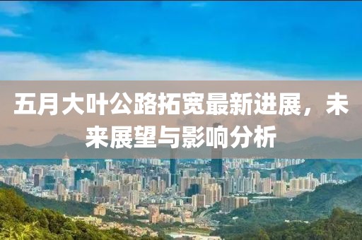 五月大叶公路拓宽最新进展，未来展望与影响分析