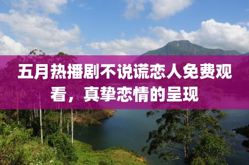 五月热播剧不说谎恋人免费观看，真挚恋情的呈现