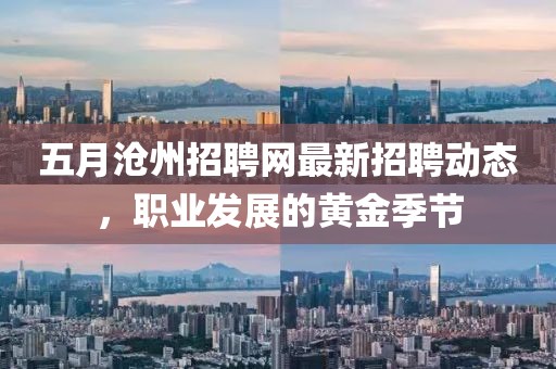 五月沧州招聘网最新招聘动态，职业发展的黄金季节
