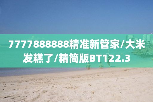 7777888888精准新管家/大米发糕了/精简版BT122.3