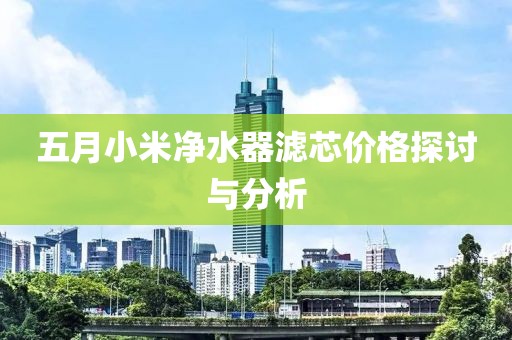五月小米净水器滤芯价格探讨与分析