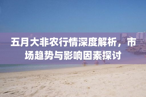 五月大非农行情深度解析，市场趋势与影响因素探讨