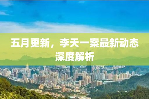 五月更新，李天一案最新动态深度解析