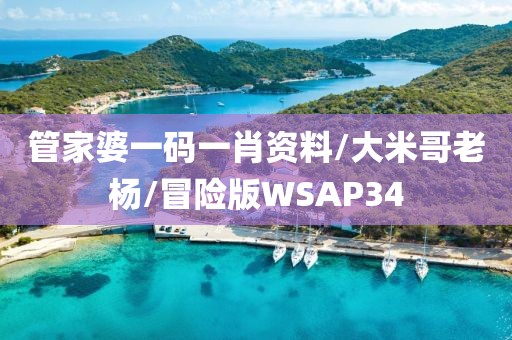 管家婆一码一肖资料/大米哥老杨/冒险版WSAP34