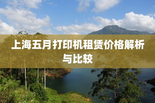 上海五月打印机租赁价格解析与比较