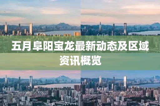 五月阜阳宝龙最新动态及区域资讯概览