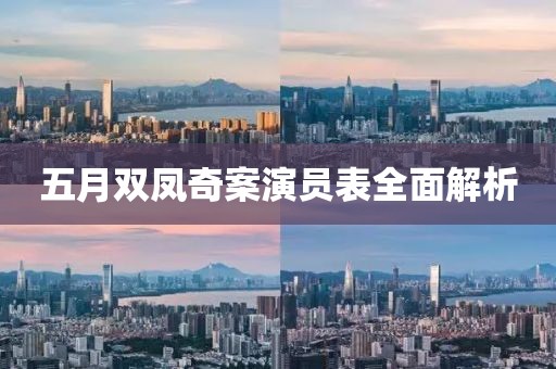五月双凤奇案演员表全面解析