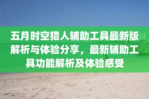 五月时空猎人辅助工具最新版解析与体验分享，最新辅助工具功能解析及体验感受