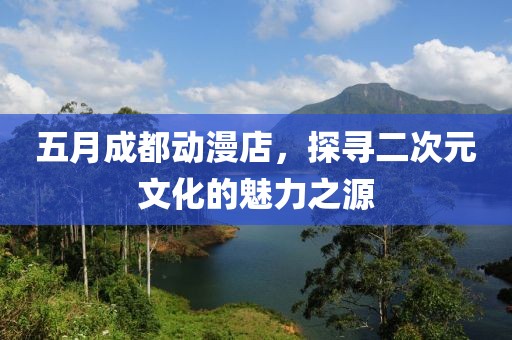 五月成都动漫店，探寻二次元文化的魅力之源