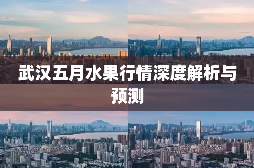 武汉五月水果行情深度解析与预测