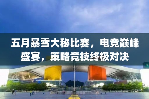 五月暴雪大秘比赛，电竞巅峰盛宴，策略竞技终极对决