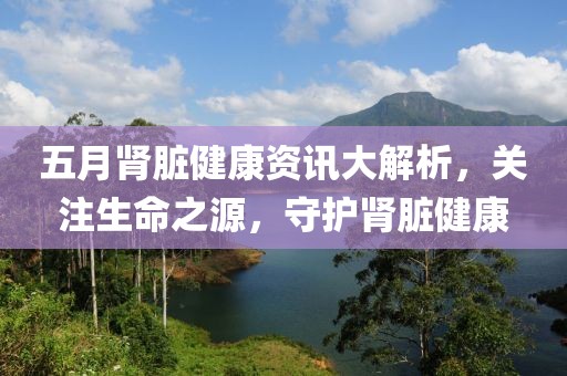 五月肾脏健康资讯大解析，关注生命之源，守护肾脏健康