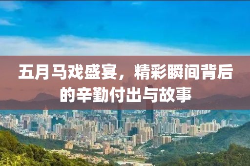五月马戏盛宴，精彩瞬间背后的辛勤付出与故事