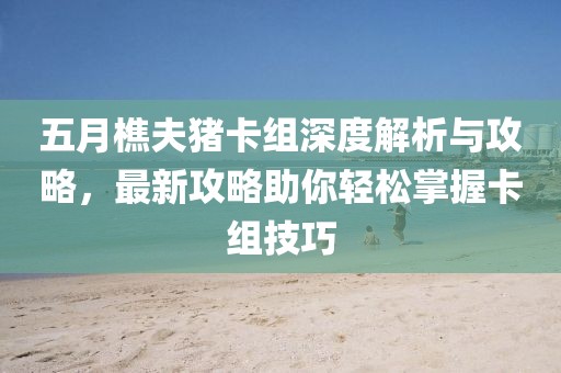 五月樵夫猪卡组深度解析与攻略，最新攻略助你轻松掌握卡组技巧