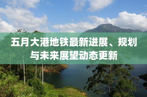 五月大港地铁最新进展、规划与未来展望动态更新