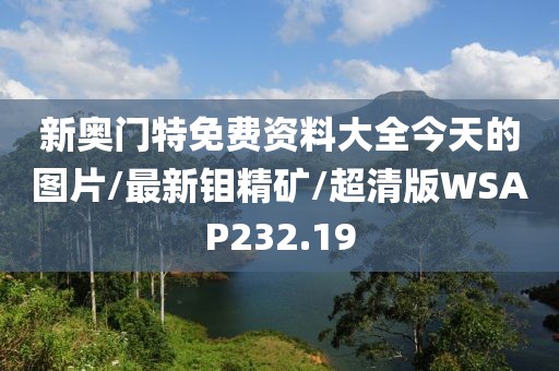 新奥门特免费资料大全今天的图片/最新钼精矿/超清版WSAP232.19