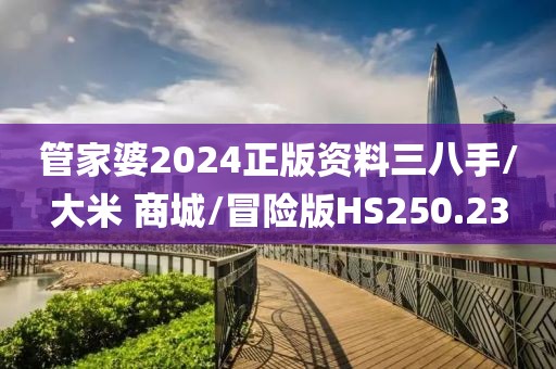 管家婆2024正版资料三八手/大米 商城/冒险版HS250.23