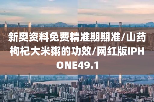 新奥资料免费精准期期准/山药枸杞大米粥的功效/网红版IPHONE49.1