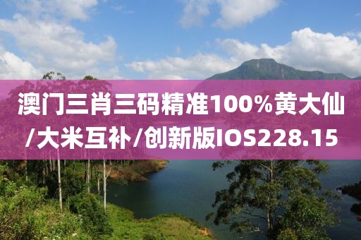 澳门三肖三码精准100%黄大仙/大米互补/创新版IOS228.15