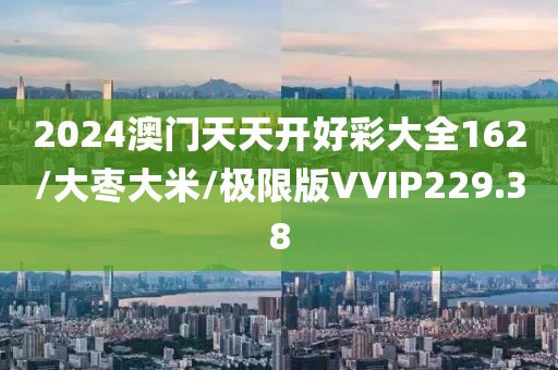 2024澳门天天开好彩大全162/大枣大米/极限版VVIP229.38