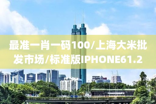 最准一肖一码100/上海大米批发市场/标准版IPHONE61.2