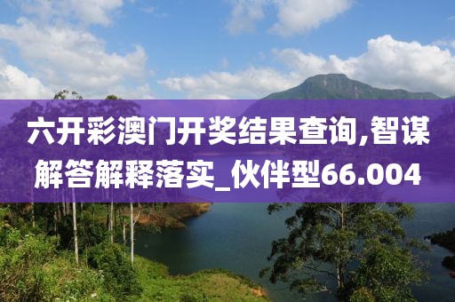 六开彩澳门开奖结果查询,智谋解答解释落实_伙伴型66.004