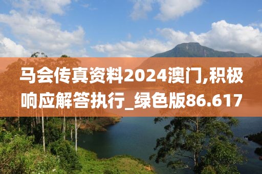 马会传真资料2024澳门,积极响应解答执行_绿色版86.617