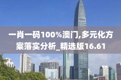 一肖一码100%澳门,多元化方案落实分析_精选版16.61