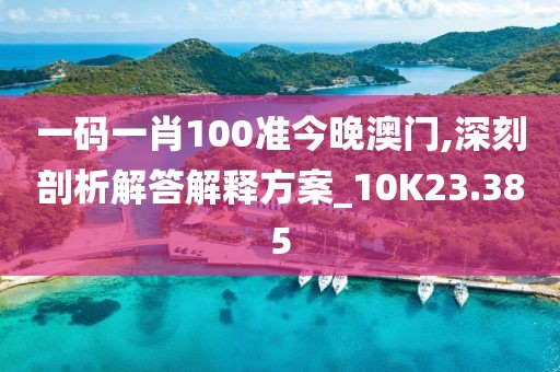 一码一肖100准今晚澳门,深刻剖析解答解释方案_10K23.385