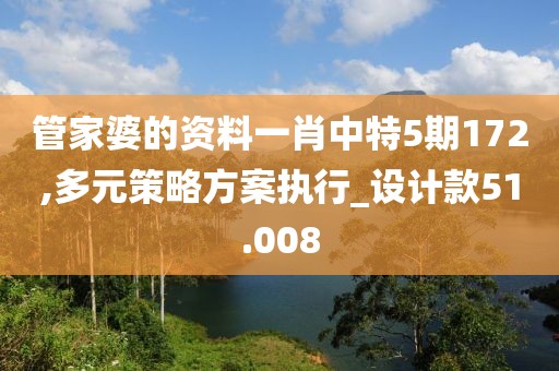 管家婆的资料一肖中特5期172,多元策略方案执行_设计款51.008