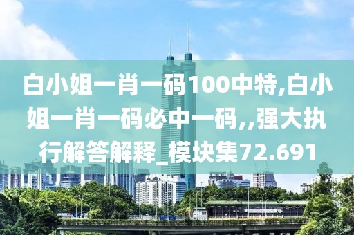 白小姐一肖一码100中特,白小姐一肖一码必中一码,,强大执行解答解释_模块集72.691