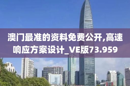 澳门最准的资料免费公开,高速响应方案设计_VE版73.959