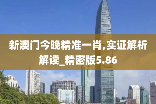 新澳门今晚精准一肖,实证解析解读_精密版5.86
