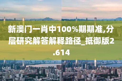 新澳门一肖中100%期期准,分层研究解答解释路径_抵御版2.614