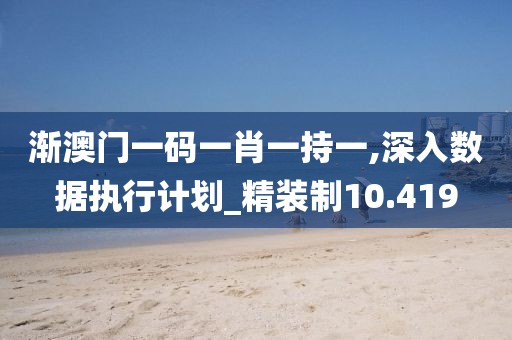 渐澳门一码一肖一持一,深入数据执行计划_精装制10.419
