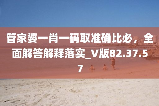 管家婆一肖一码取准确比必，全面解答解释落实_V版82.37.57