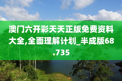 澳门六开彩天天正版免费资料大全,全面理解计划_半成版68.735