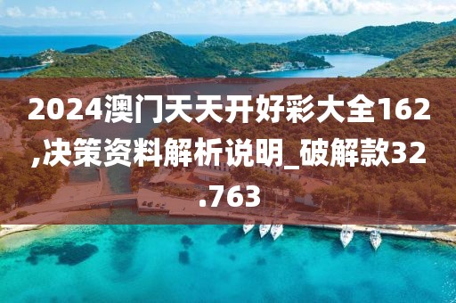 2024澳门天天开好彩大全162,决策资料解析说明_破解款32.763