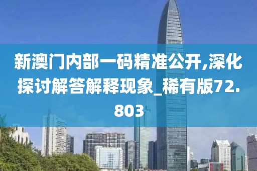 新澳门内部一码精准公开,深化探讨解答解释现象_稀有版72.803